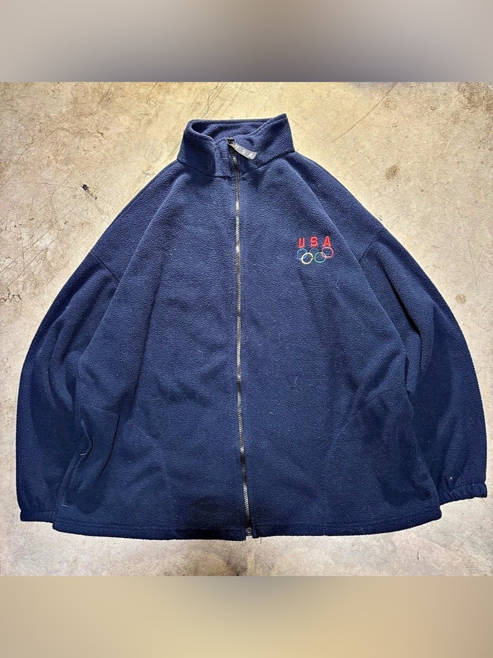 USA Men's Blue Zip Jacket